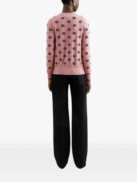 Dolce & Gabbana logo-print cardigan - Pink
