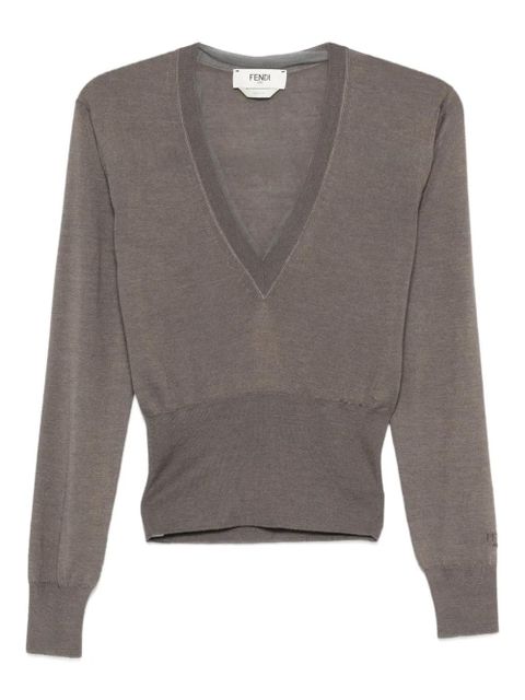 FENDI v-neck t-shirt - Neutrals - zdjęcie produktu nr 1