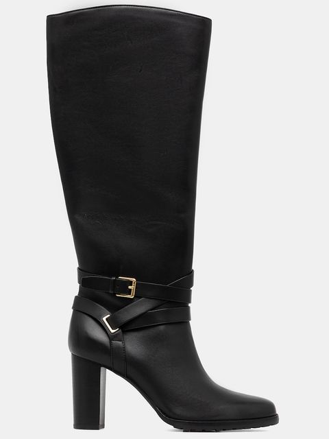 Lauren Ralph Lauren kozaki skórzane Cllns Tl Hl damskie kolor czarny na słupku 802967777001 - zdjęcie produktu nr 2