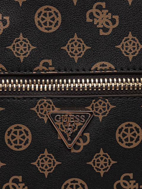 Guess plecak MANHATTAN damski kolor brązowy mały wzorzysty HWPG71 18330