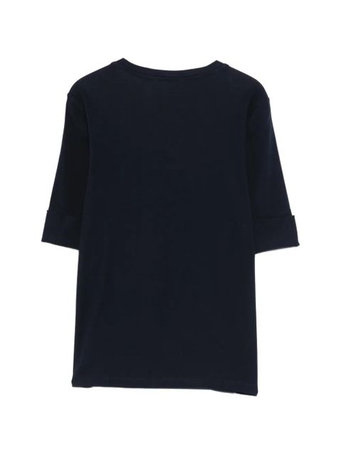 Lauren Ralph Lauren cuffed V-neck T-shirt - Blue - zdjęcie produktu nr 2