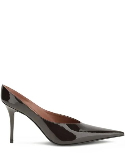 Amina Muaddi 90mm Anok point-toe mule - Brown - zdjęcie produktu nr 1