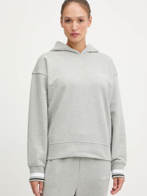 Calvin Klein Performance bluza damska kolor szary z kapturem gładka LVGWF5W309 - zdjęcie produktu nr 1