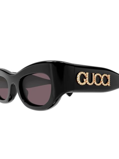 Gucci Eyewear oval-frame sunglasses - Black