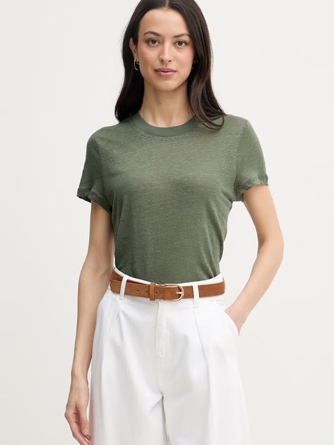 United Colors of Benetton t-shirt damski lniany - zdjęcie produktu nr 1