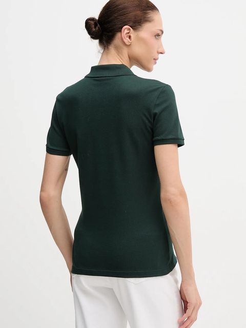 Lacoste polo damski kolor czarny PF5462