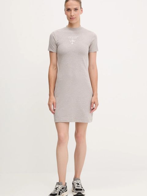 Guess sukienka COLETTE kolor beżowy mini prosta V4YK02 KCDH1