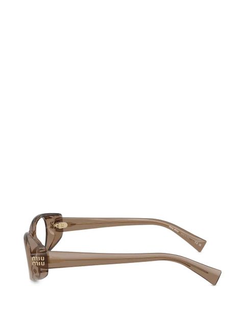 Miu Miu Eyewear oval-frame glasses - Brown