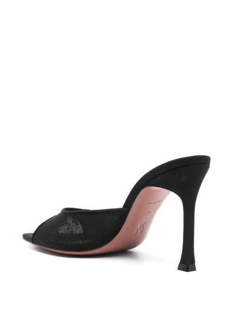 Amina Muaddi 100mm peep-toe sandals - Black