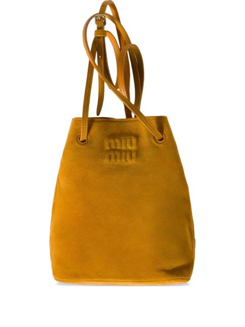 Miu Miu suede pouch shoulder bag - Yellow - zdjęcie produktu nr 1