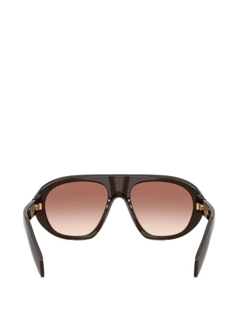Prada Eyewear logo-detail sunglasses - Brown