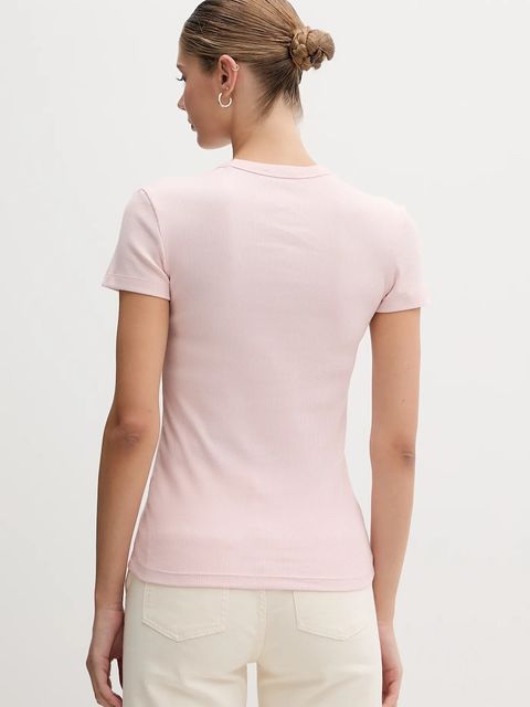 Lacoste t-shirt bawełniany damski kolor różowy TF5538