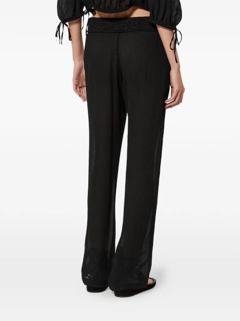 ISABEL MARANT Guylene guipure-lace textured trousers - Black