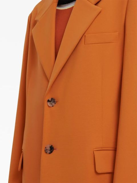 Marni single-breasted long coat - Orange
