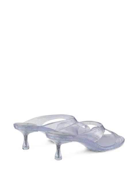Jimmy Choo Jelly Drop glitter-detail mules - Silver