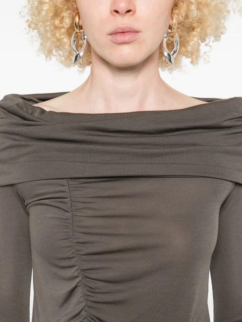 ALOHAS off-shoulder ruched top - Grey