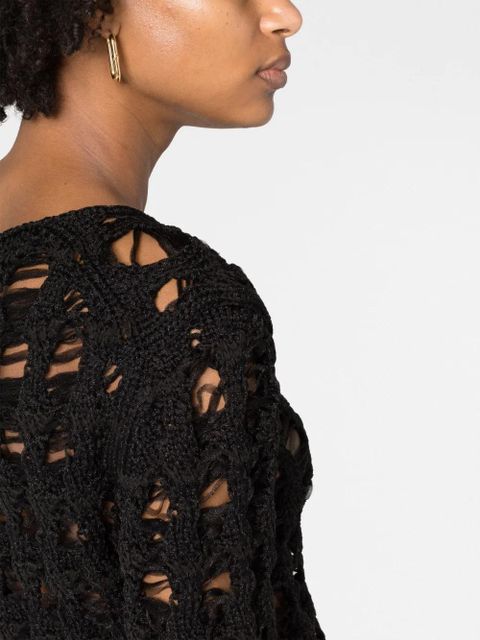 Comme Des Garçons open-knit jumper - Black