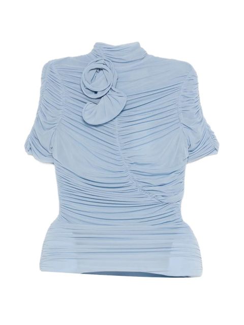 Magda Butrym rosette ruched top - Blue - zdjęcie produktu nr 1