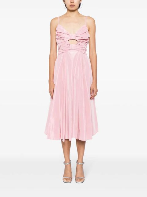 STAUD Dayanara bow-embellished midi dress - Pink - zdjęcie produktu nr 2