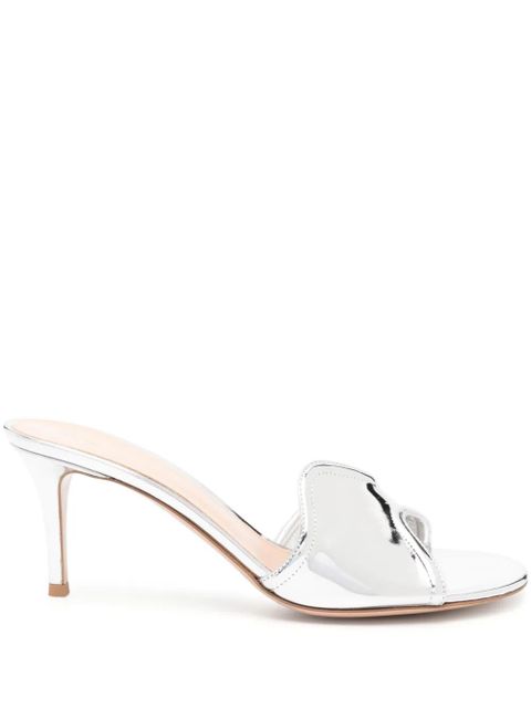 Gianvito Rossi Lucrezia 70mm leather sandals - Silver - zdjęcie produktu nr 1