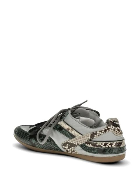 Miu Miu Gymnasium snakeskin-effect sneakers - Grey