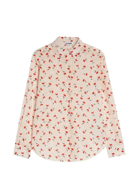 Jil Sander floral-printed cotton shirt - Neutrals - zdjęcie produktu nr 1