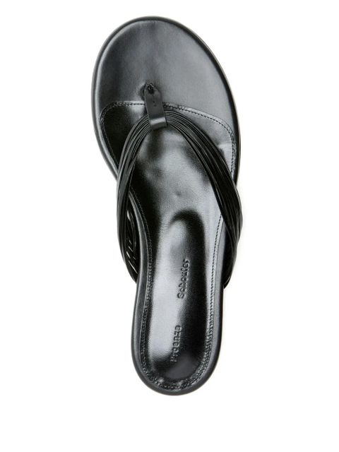 Proenza Schouler fringe-detail flip flops - Black