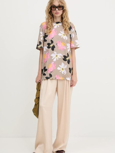 Stine Goya t-shirt bawełniany damski kolor beżowy SG-PF25-T009-2243 - zdjęcie produktu nr 2