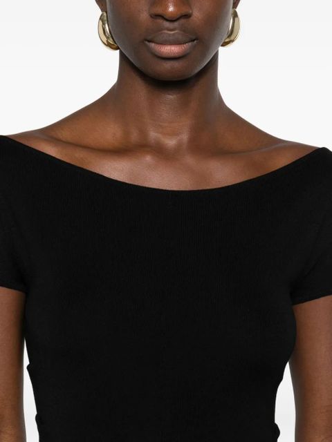 Aya Muse fine-ribbed maxi dress - Black