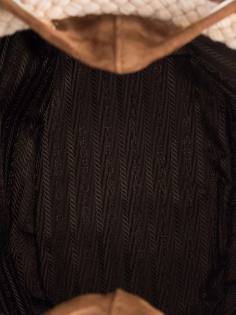 Prada small Mariner suede bucket bag - Brown