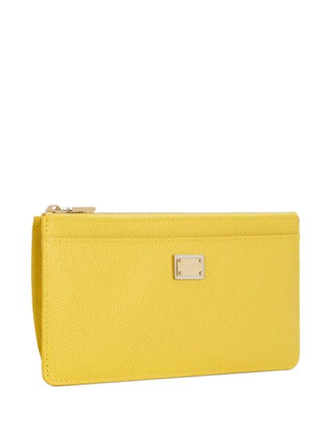 Dolce & Gabbana Dauphine leather wallet - Yellow