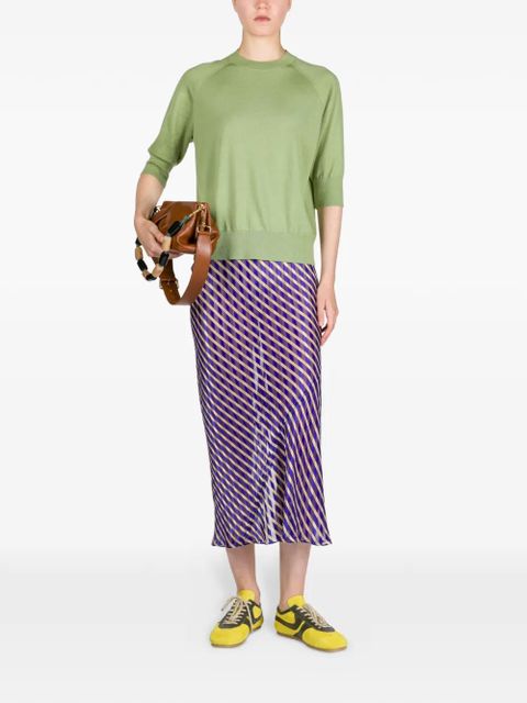 DRIES VAN NOTEN pleated beaded leather clutch bag - Brown - zdjęcie produktu nr 2