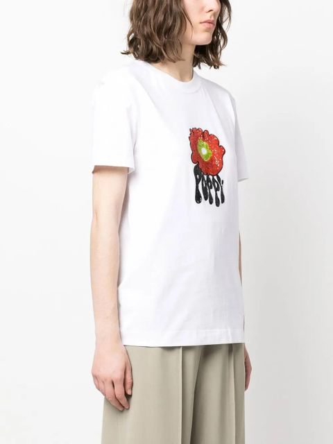 Sportmax graphic-print cotton T-shirt - White