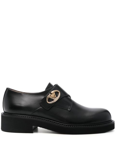 Valentino Garavani VLogo Signature leather monk shoes - Black