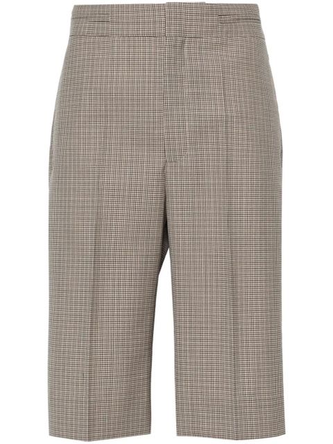 Victoria Beckham houndstooth-pattern tailored shorts - Brown - zdjęcie produktu nr 1