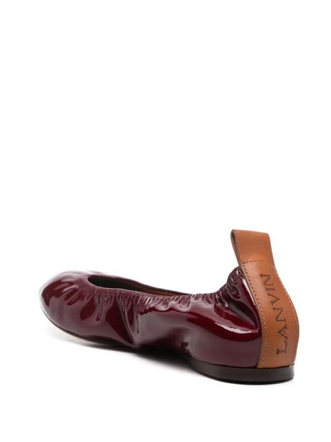 Lanvin patent leather ballet flats - Red