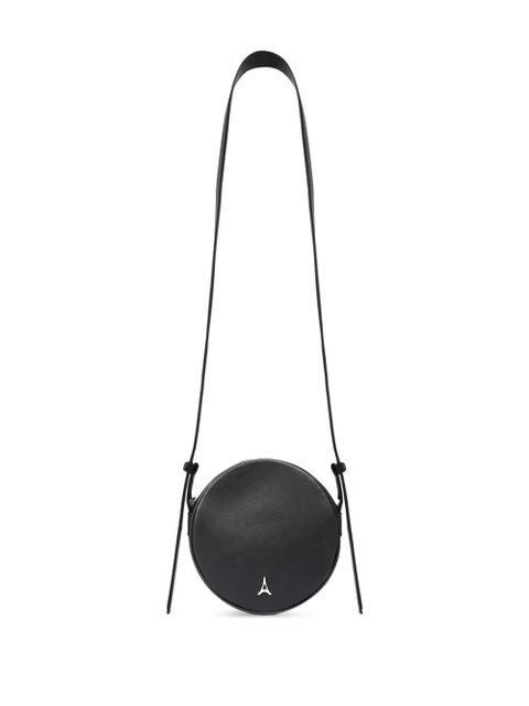 Manière De Voir logo-detail round crossbody bag - Black