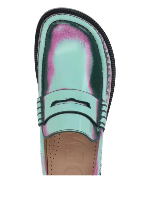 LOEWE penny-leather loafers - Blue