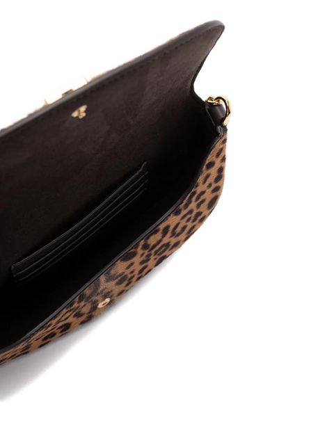 FENDI leopard chain tote bag - Brown