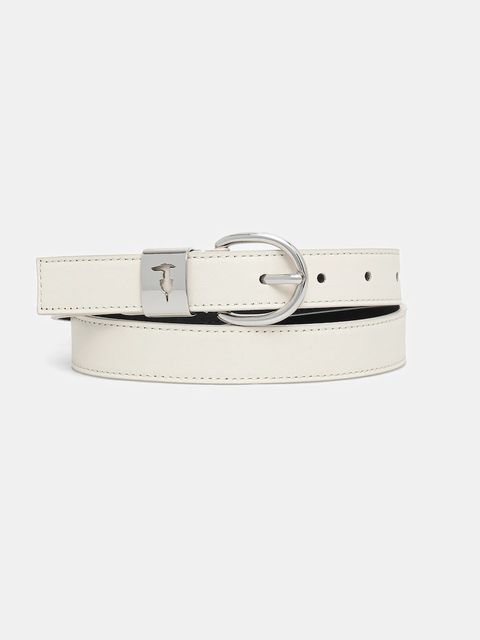 Trussardi pasek skórzany damski kolor beżowy B344B000005N - zdjęcie produktu nr 1