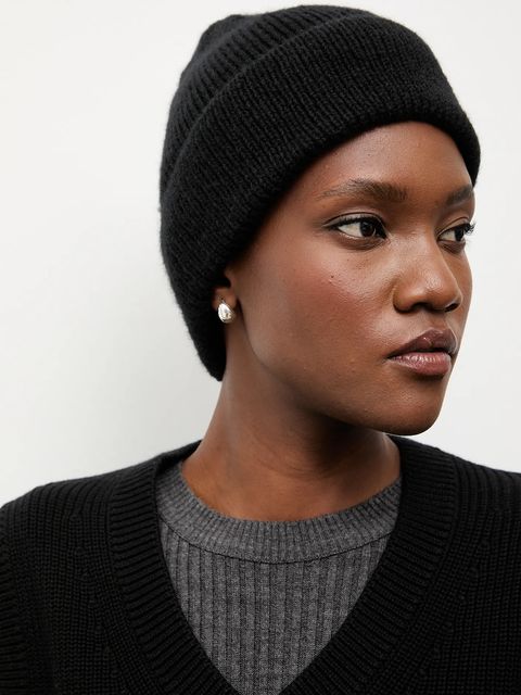 Answear.LAB czapka z wełną merino kolor czarny