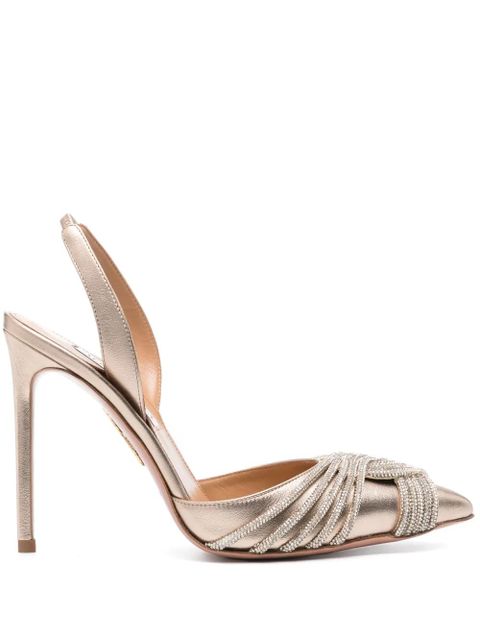 Aquazzura Gatsby 105mm slingback pumps - Neutrals - zdjęcie produktu nr 1