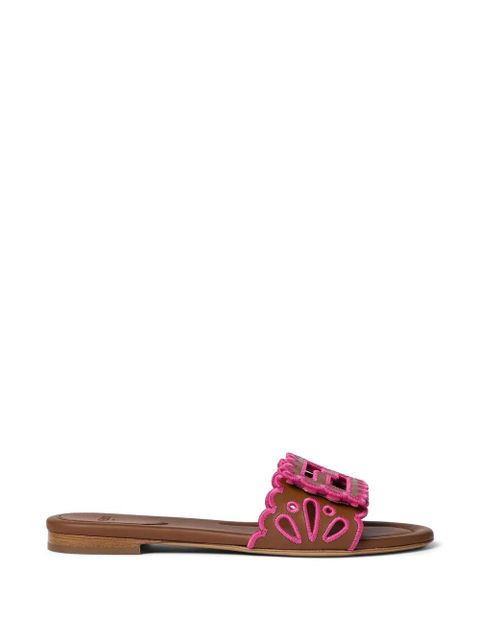 FENDI logo-appliqué flat sandals - Brown - zdjęcie produktu nr 1