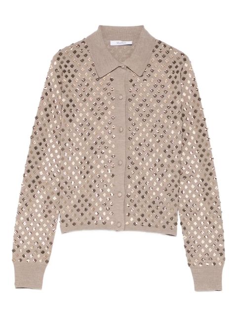 Max Mara embellished collared cardigan - Brown - zdjęcie produktu nr 1