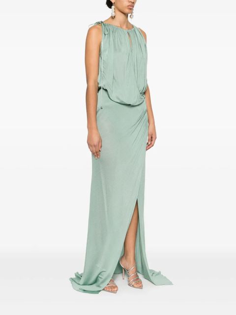 Blumarine draped-detail maxi dress - Green