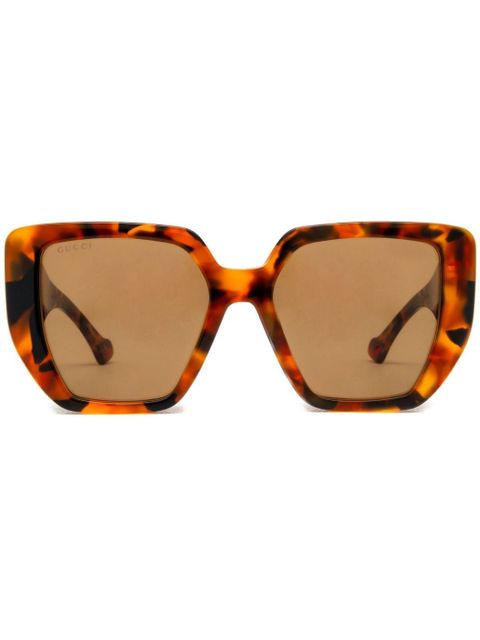 Gucci Eyewear tortoiseshell square-frame sunglasses - Brown - zdjęcie produktu nr 1