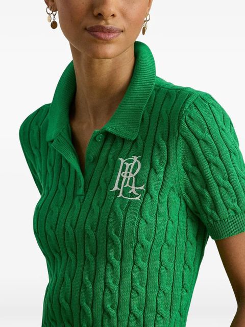 Lauren Ralph Lauren cable-knit polo shirt - Green