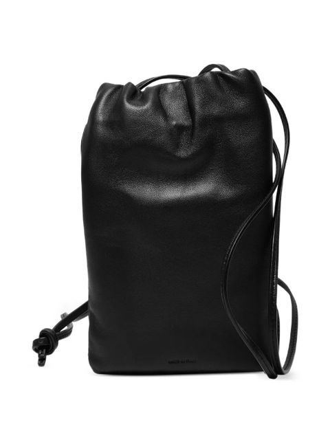 The Row logo-debossed leather crossbody bag - Black - zdjęcie produktu nr 1