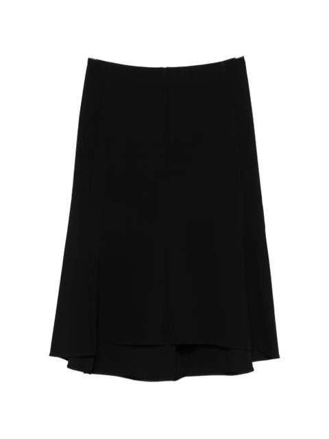 Jil Sander zip-fastening layered midi skirt - Black - zdjęcie produktu nr 1