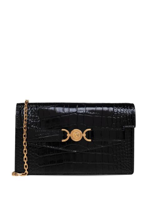 Versace Medusa '95 croc-effect mini clutch bag - Black - zdjęcie produktu nr 1